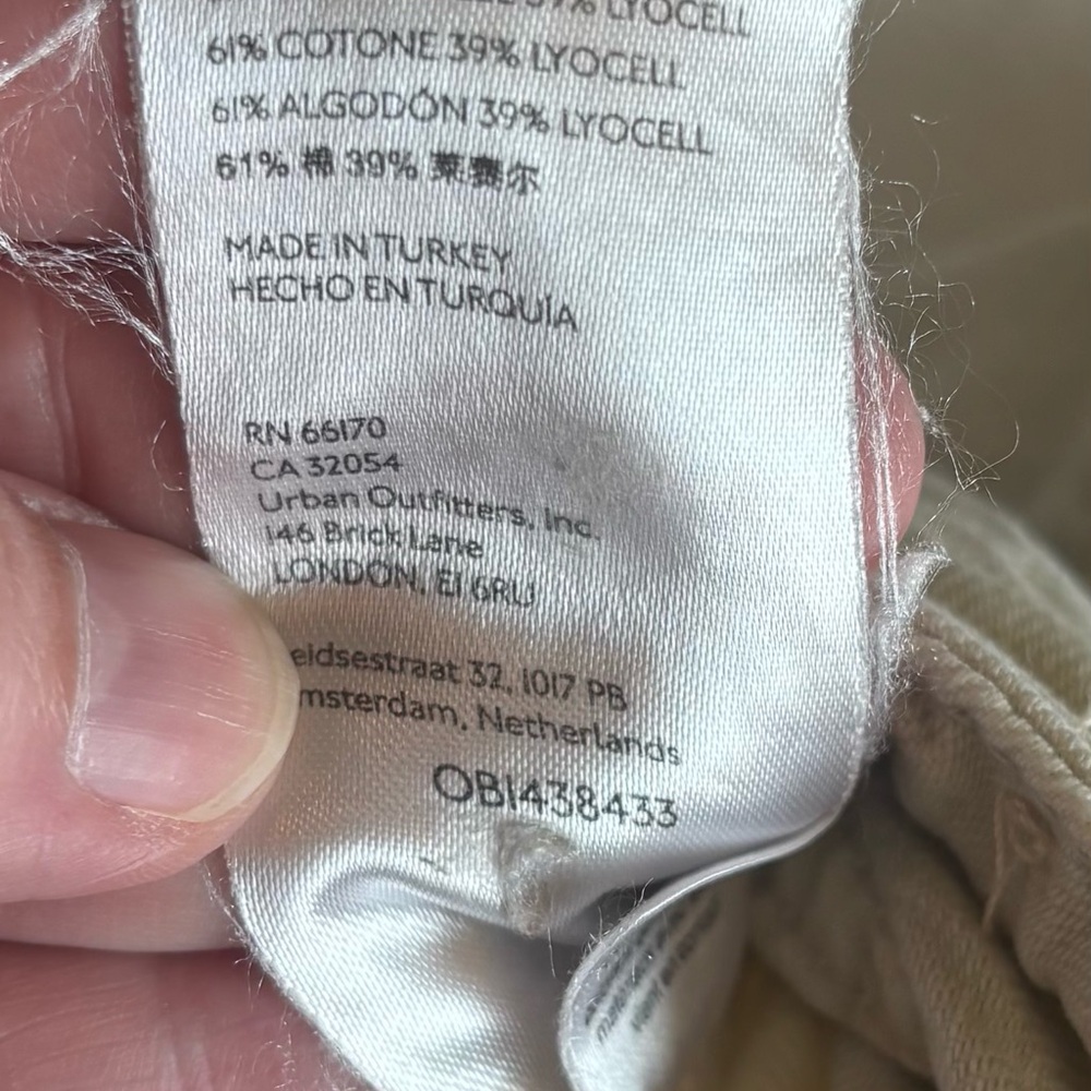 Anthropologie Pilcro The Annie Wide Leg Jean Neutral Cream Pants Size 28x28 - Picture 5 of 7